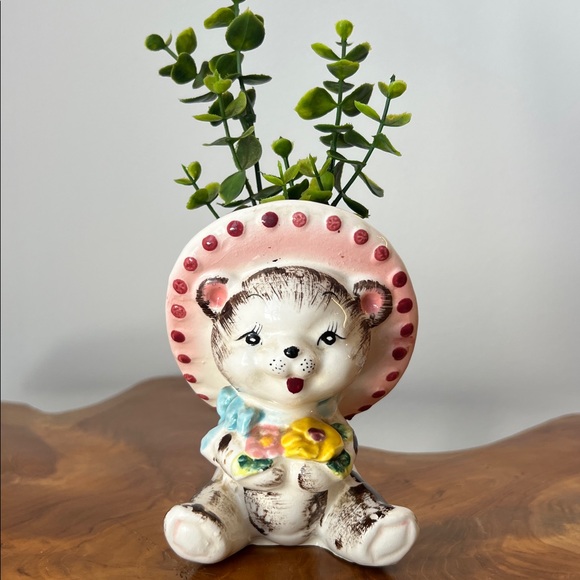 Vintage Baby Bear Head Planter - Picture 4 of 7